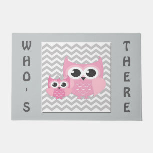 Welcome 18" x 24" Door Mat/Owls Doormat