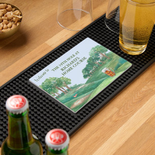 Welcome 19th Hole Golf Course Beer Glass Bar Mat