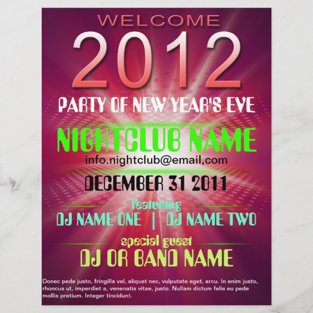 welcome 2012 flyer (Front)