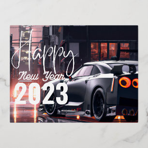 WELCOME 2023 - HAPPY NEW YEAR 2023 DESIGN FOIL HOLIDAY POSTCARD