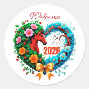 Welcome 2026 classic round sticker