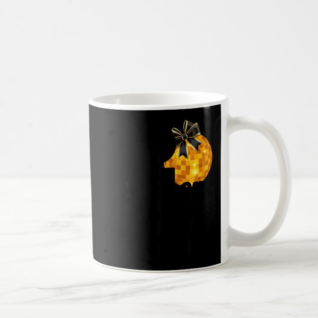 Welcome 2026 Happy New Year Disco Ball And Coquett Coffee Mug (Right)