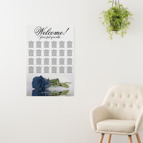 Welcome! 24 Table Steel Blue Rose Seating Chart Foam Board
