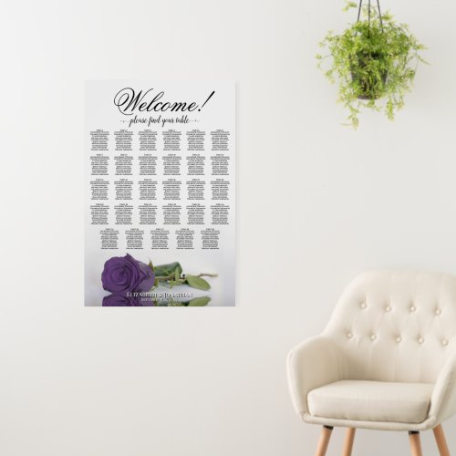 Welcome! 29 Table Amethyst Rose Seating Chart Foam Board