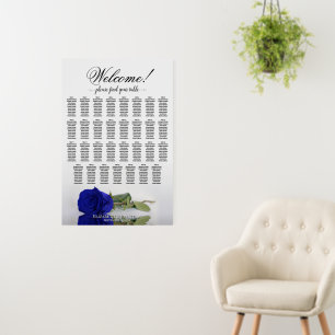 Welcome! 31 Table Royal Blue Rose Seating Chart Foam Board