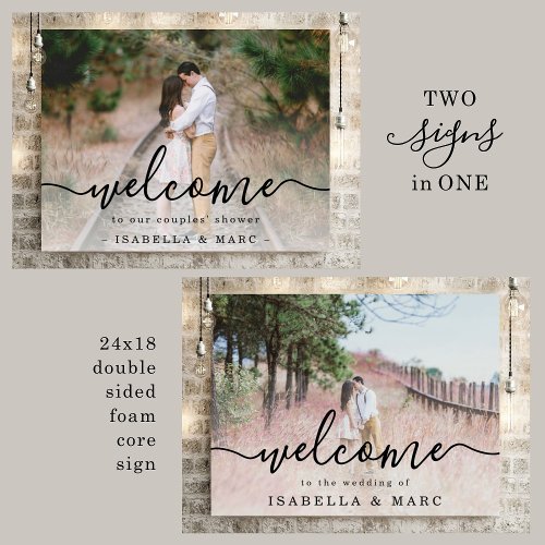 Welcome 4 Wedding AND Couples Shower Sign