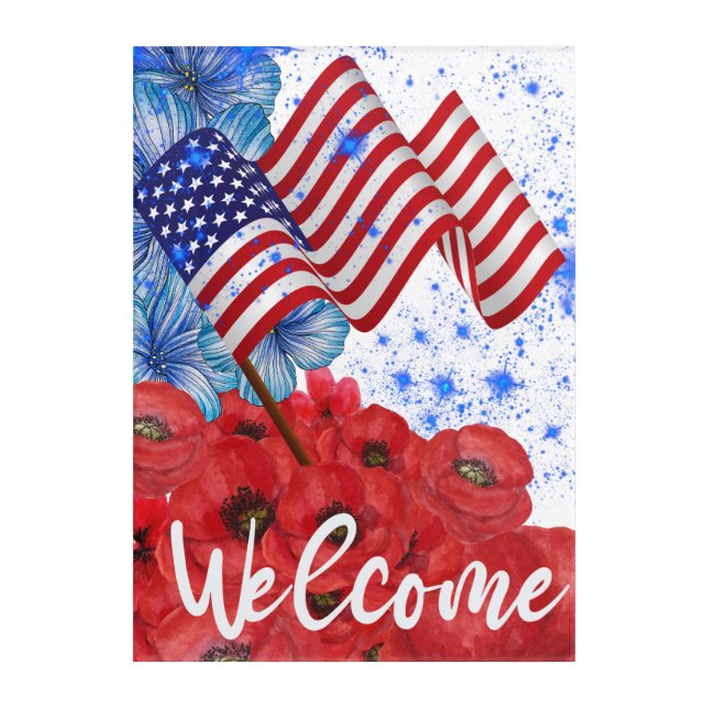 Welcome 4th of July    Acrylic Print (Front)
