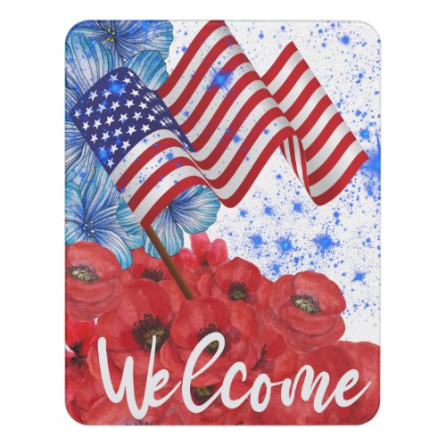 Welcome 4th of July    Door Sign