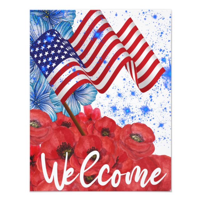 Welcome 4th of July    Photo Print (Front)