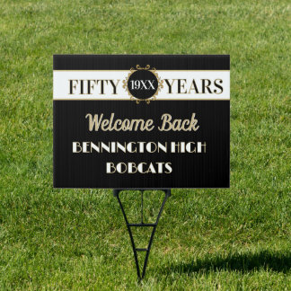 Welcome! 50th Reunion Celebration Yard Sign