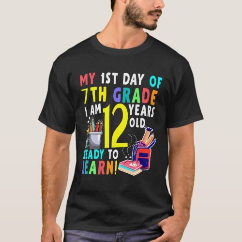 Welcome 7Th Grade Back To School Tee Happy 1St Day