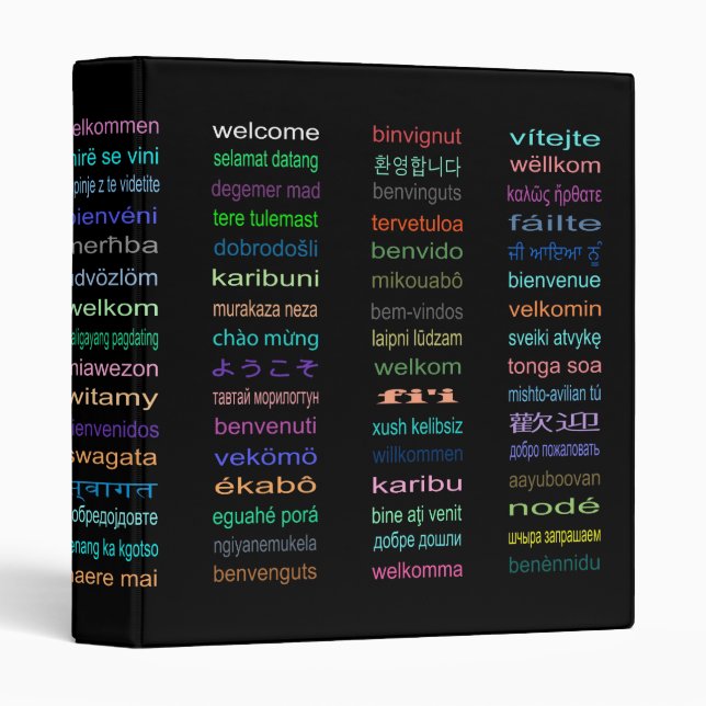 Welcome: 80 Languages 1" Binder (Front/Spine)