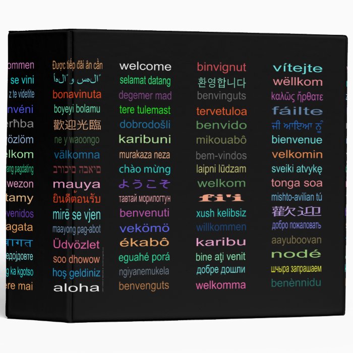 Welcome 80 Languages 2" Binder
