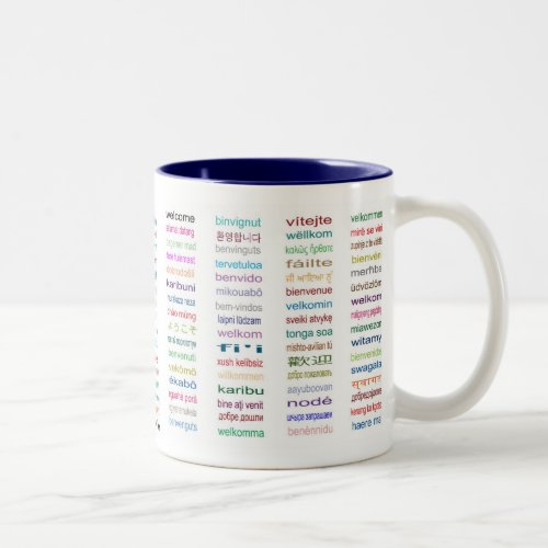Welcome  80 Languages Coffee Cup