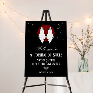 Welcome A Joining of Souls Lesbian Wedding Foam Board