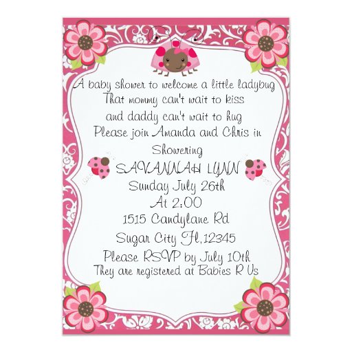 Little Lady Baby Shower Invitations 4