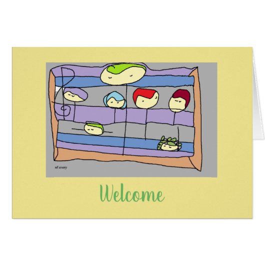 Welcome a new co-worker with a Drawlings' card! Cards (Front Horizontal)
