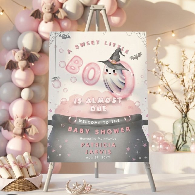 Welcome A Sweet Little Boo Pink Baby Shower  Foam Board (Welcome A Sweet Little Boo Pink Baby Shower Foam Board)