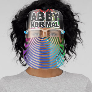 Welcome Abby Normal Colored Warped Spiral Face Shield