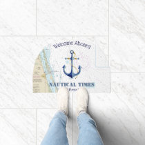 Welcome Aboard Anchor Boat Name East Coast Florida Doormat