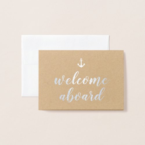 welcome aboard anchor foil card