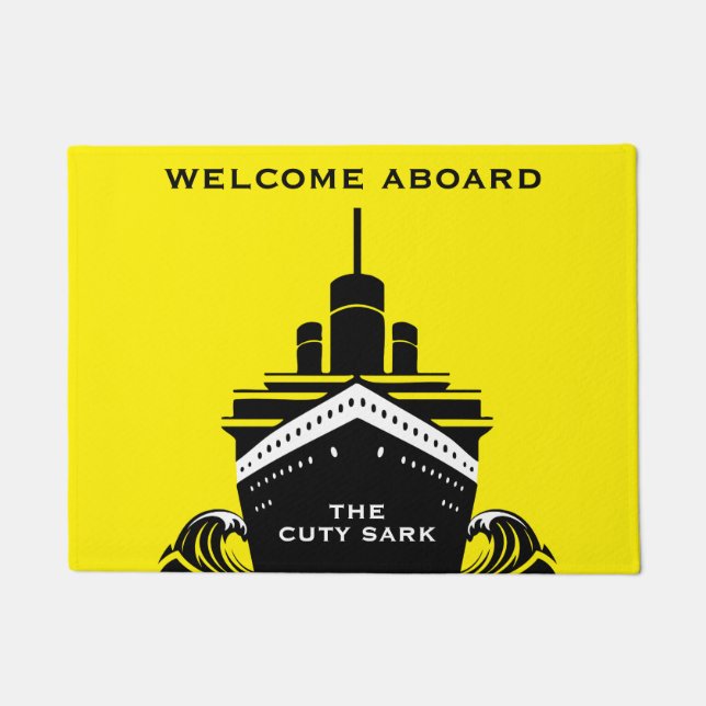 Welcome Aboard Boat Doormat (Front)
