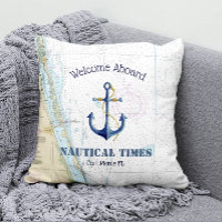 Welcome Aboard Boat Name Authentic Nautical Anchor