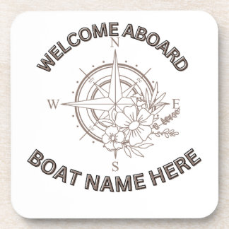 Welcome Aboard Cushions Beverage Coaster