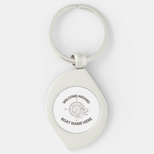 Welcome Aboard Cushions Keychain (Front)