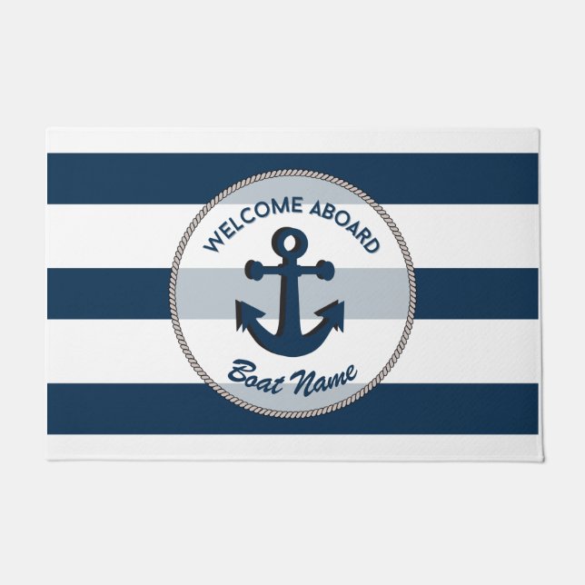 Welcome Aboard Customizable Doormat (Front)