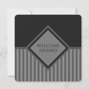 welcome aboard (diamondStriped) Invitation