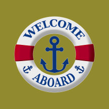Welcome Aboard Life Preserver Nautical 