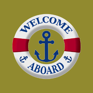 Welcome Aboard Life Preserver Nautical Wall Decal