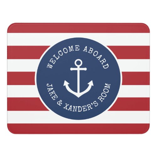 Welcome aboard nautical  door sign