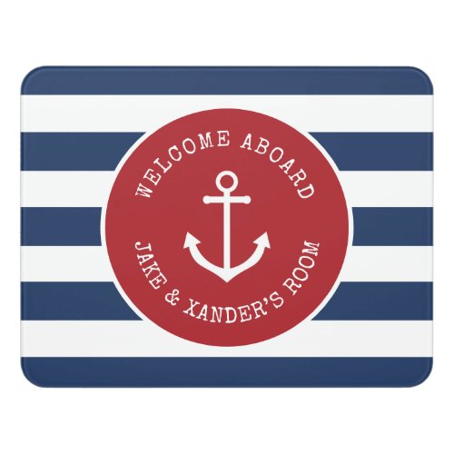 Welcome aboard nautical  door sign