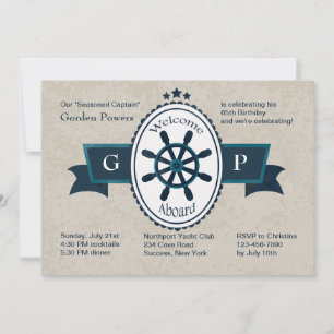 Welcome Aboard Nautical Invitation