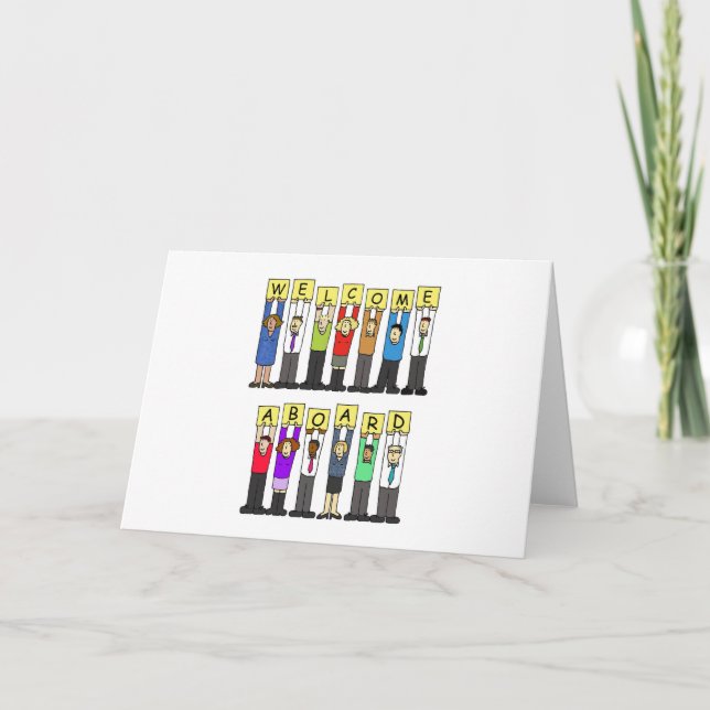 Welcome Aboard New Employee Card (Front)