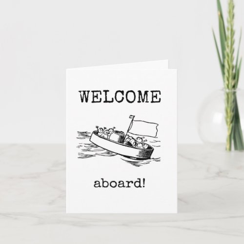 Welcome Aboard New Employee Team Member Card