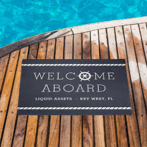 Welcome Aboard | Personalized Boat Name Doormat