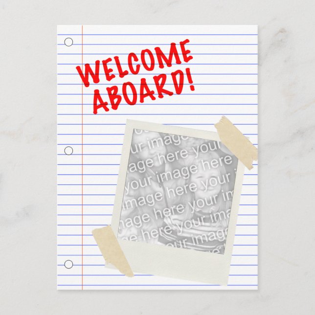 welcome aboard postcard (Front)