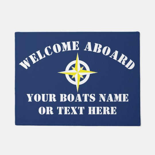 aboard sailing or motor boat doormat