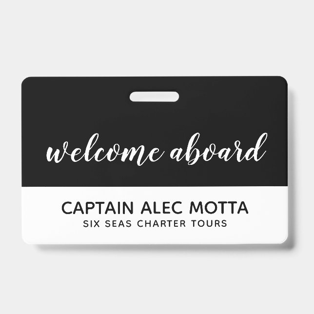 welcome aboard script badge (Front)