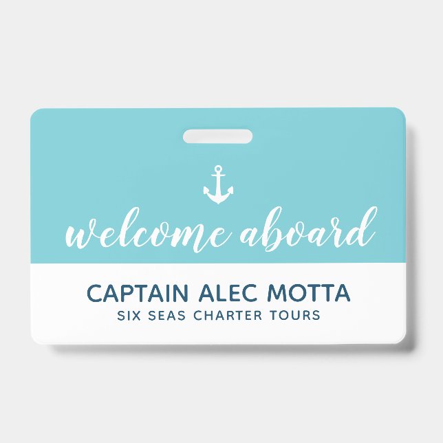 welcome aboard script badge (Front)