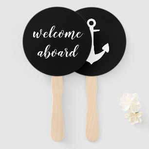welcome aboard script hand fan