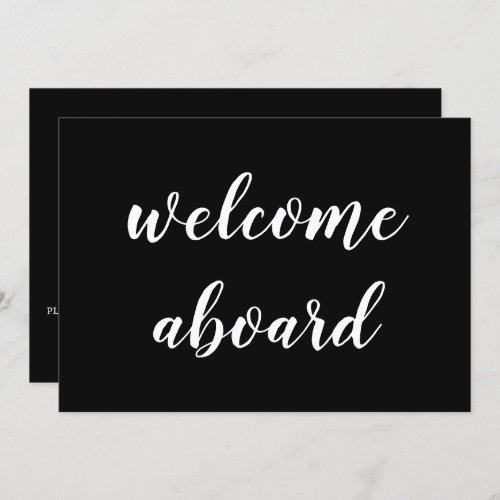 welcome aboard script invitation