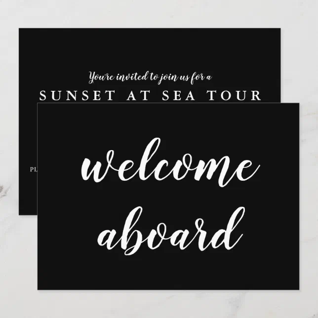 Welcome Aboard Editable welcome aboard script invitation | Zazzle