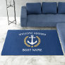 Welcome Aboard Your Boat Name Anchor Laurel Star Rug