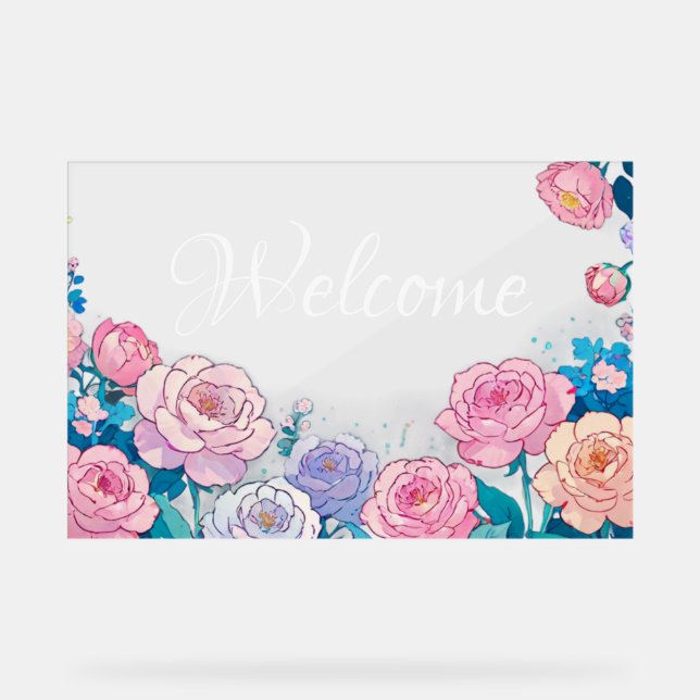 Welcome Acrylic Sign (Front)