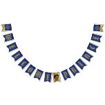 Welcome African Prince Blue & Gold Bunting Banner
