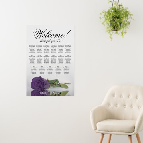 Welcome! Amethyst Rose 17 Table Seating Chart Foam Board